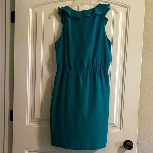 Cato Teal Ruffle Mini Dress - Picture 3 of 3